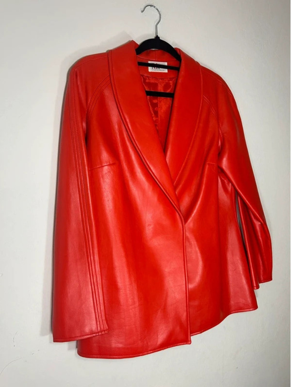 Vintage 1980s Red Faux Leather Jacket